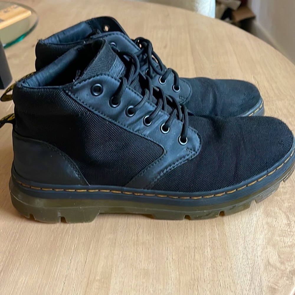 Dr. Martens Air Wair Bonny Black Canvas Chukka Boots. Lace -up. Bouncing Sole.